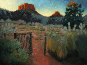 A plein air painting done over multiple days called "The First Few Moments".