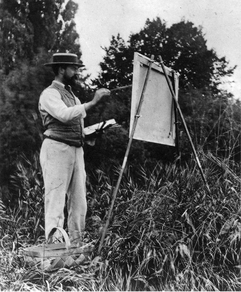 John Singer Sargent painting large on location