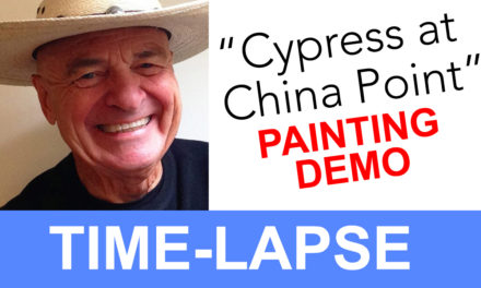 Plein Air Painting Time-lapse of “Cypress with China Point”